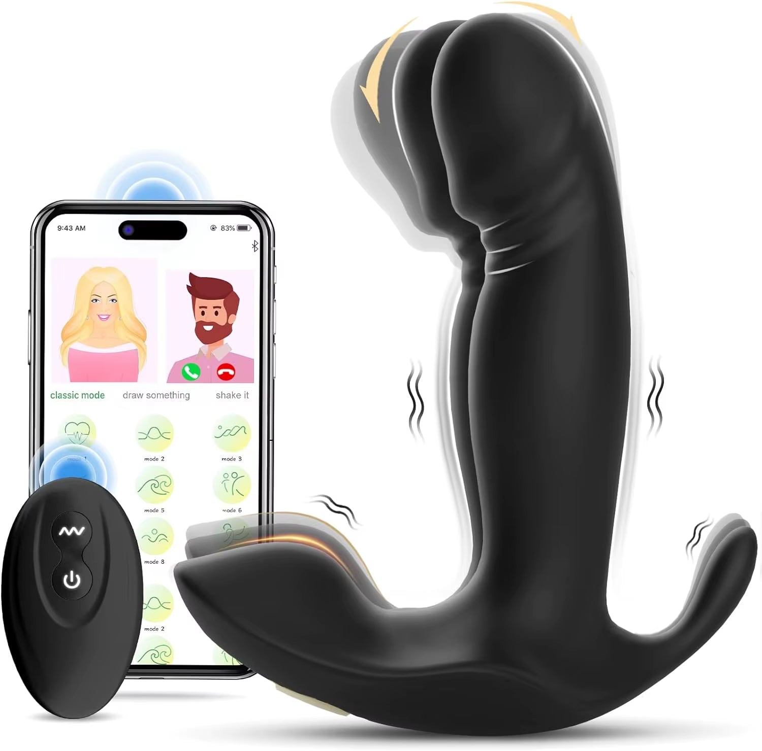 10 Vibration Modes Clit Stimulator Dildo Wearable G Spot Dildo Vibrator 360 Anal Male Butt Plug Sex Toys Sext Toy for Women