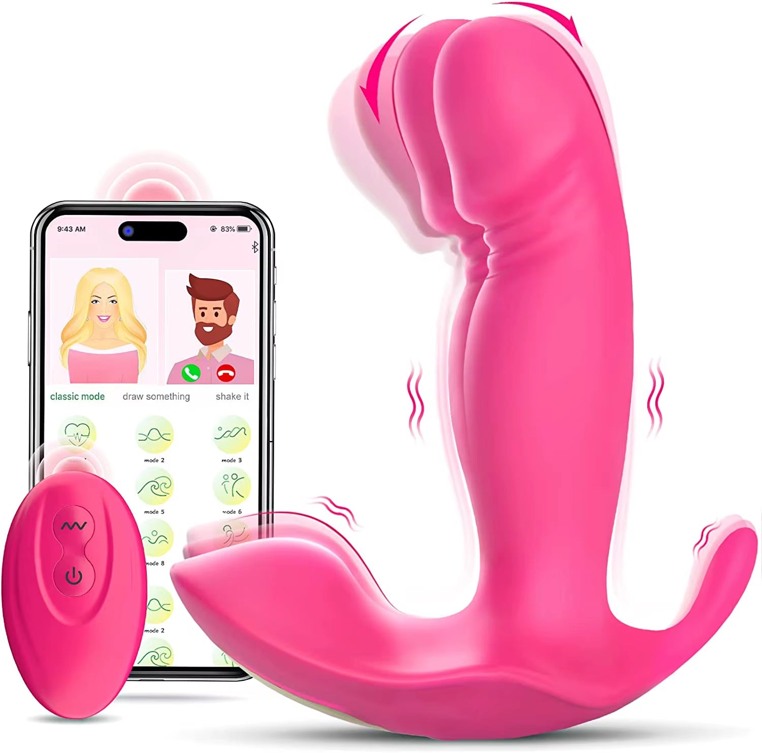 10 Vibration Modes Clit Stimulator Dildo Wearable G Spot Dildo Vibrator 360 Anal Male Butt Plug Sex Toys Sext Toy for Women