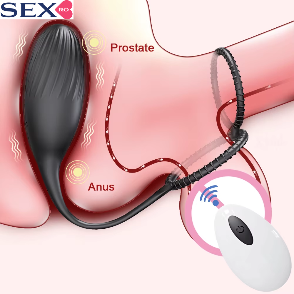 Prostate Massager with Cockring Vibrating Butt Plug Anal APP Vibrator Wireless Remote Sex Toys for Men Ass Anal Dildo for Women