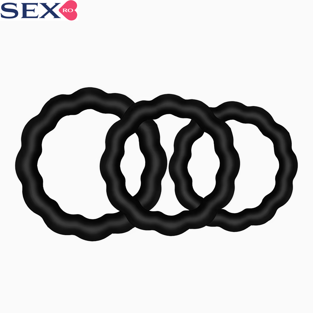 3 Pcs Cock Ring Delay Ejaculation Adult Toys for Men Dick Enlargement Silicone Penis Ring Sex Toys for Men Stronger Erection